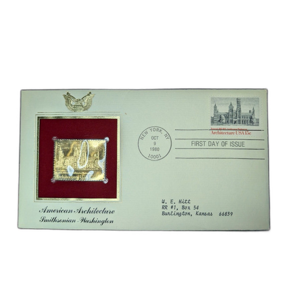 American Architecture – Smithsonian Institution– Gold Stamp Replica – 1980 - Picture 1 of 2